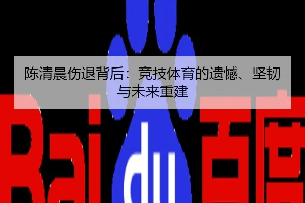 陈清晨伤退背后：竞技体育的遗憾、坚韧与未来重建
